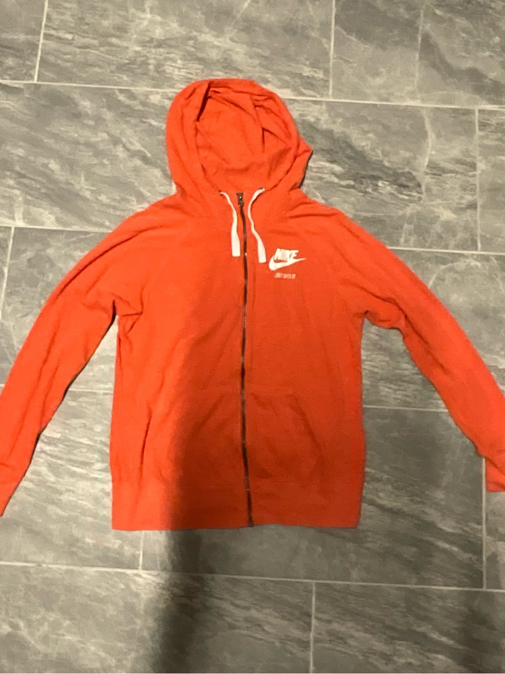 Nike Women’s Orange Red Full-Zip Hooded Jacket